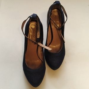 G Star Raw Denim and Leather Platform Heels